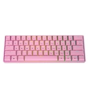 HK GAMING GK61 Mechanical Gaming Keyboard - 61 Keys Multi Color RGB Illuminated LED Backlit Wired Programmable for PC/Mac Gamer ( Gateron Optical Yellow , Prism Pink )