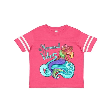 

Inktastic Mermaid Vibes Mermaid with Pink and Yellow Hair Gift Toddler Boy or Toddler Girl T-Shirt