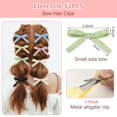 thumbnail image 2 of 12PCS Small Bow Hair Clips Tassel Ribbon Bowknot With Short Tail,Ribbon Hair Bows Barrettes for Thick Thin Hair,Nonslip Hair Accessories Christmas Birthday Gifts, 2 of 6
