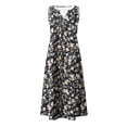 thumbnail image 4 of JGGSPWM (S-5XL) Summer Dresses for Women Vintage Floral Print V Neck Button Sleeveless Sundress Plus Size Beach Vacation Tank Dress Multicolor XXXL, 4 of 5