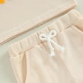 thumbnail image 6 of Toddler Baby Boys Summer Outfits Cousin Crew Embroidery Short Sleeve T-Shirts Tops Shorts Set Cute Waffle Clothes, 6 of 7