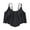 Black, variant on Ruffled Bikini Top without Shorts Full Coverage Double Layer Swim Bras Flounce Swimsuit for Women Bathing Suit Top
