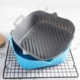 thumbnail image 5 of Oilproof Silicone Tray with Binaural Design Drainage Tank, Non-Stick, High Temperature Resistance, Thicken Fryer Lining Basket for Kitchen, 5 of 8