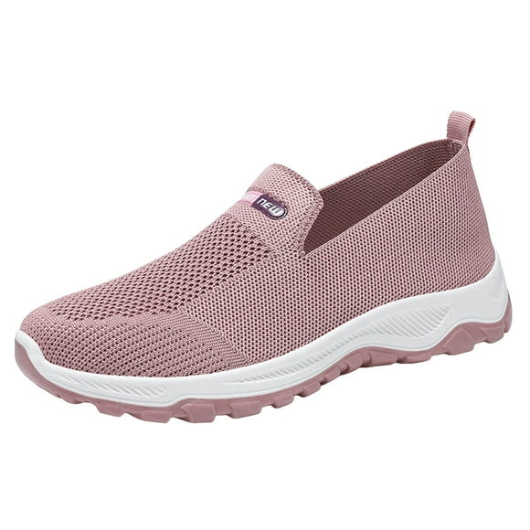 asddcavvf Women's Flying Woven Breathable Non Slip Soft Soled Shoes A Slip On Socks Shoes Casual Sho