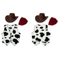 thumbnail image 5 of Doomiva Haloween Cowboy Outfit for Kids Cowboy Hat Vest and Bandanna for Carnival Party Cow&Red 14, 5 of 6