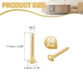 thumbnail image 2 of Uxcell Wood Screws Brass Slotted Round Head Self Tapping Screw Quick for Indoor Furniture M2.5 x 16mm 58Pcs, 2 of 7