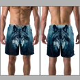 thumbnail image 3 of luoweisi Men's Beach Shorts Quick Dry Swim Trunks with Mesh Lining Wolf XL, 3 of 5