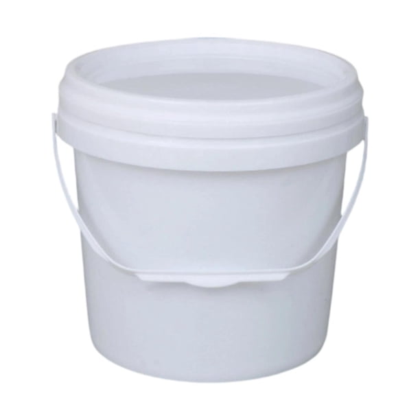 Cubo de pintura ligero y resistente para recubrimientos y disolventes en proyectos de bricolaje. Tapa a presión de 4 litros