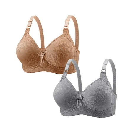 HCURIBAD Clearance! Bras for Women No Underwire Adjustable Bras Full Coverage Support Bralette Plus Size Everyday Bra Pack Of 2 Wireless Bras  Push up Bra  Backless Bra  Bras for Women Brown XL