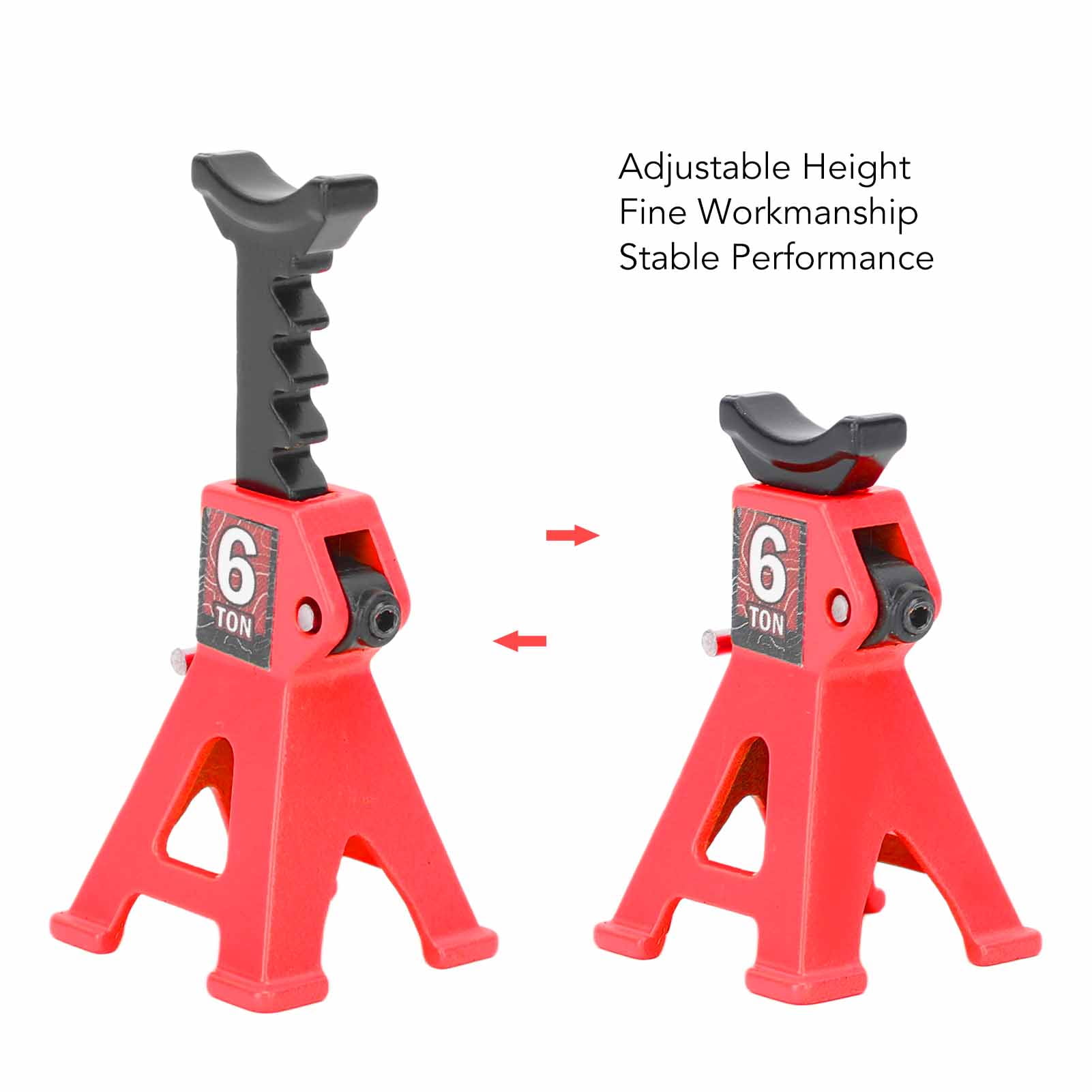 Durable Metal Jack Stands For RC Cars, Adjustable Height, Compact Design, Easy To Carry