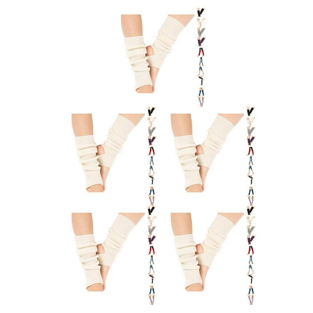 Calcetines de baile latino Minnieouse 1 par de mallas y calentador térmico de piernas elástico