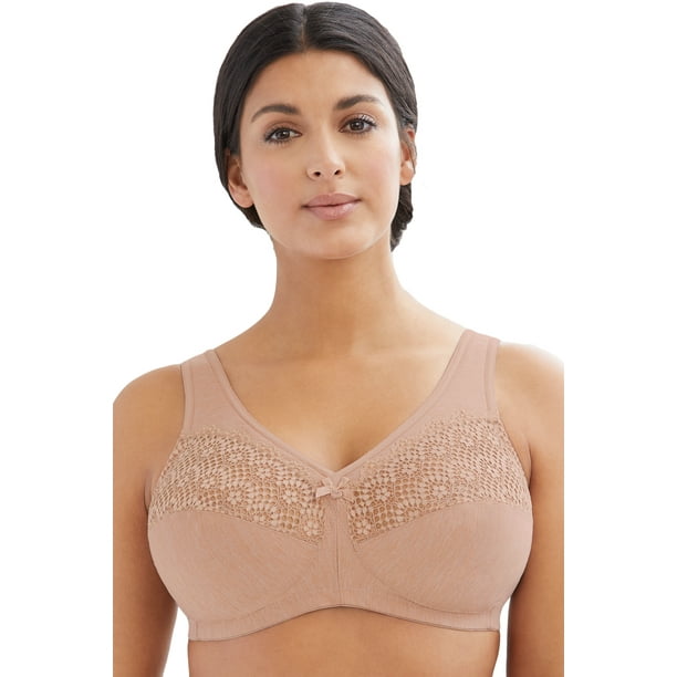 Glamorise Womens MagicLift Moisture Control Bra Wirefree #1064 : :  Clothing, Shoes & Accessories