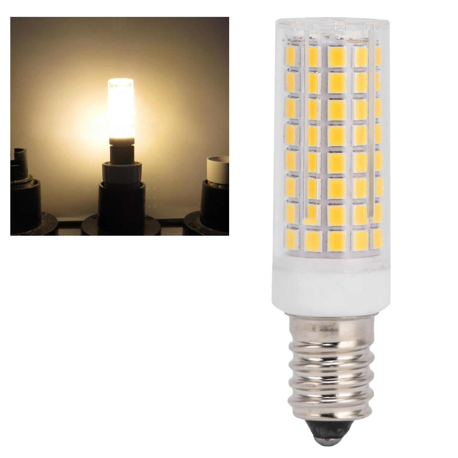 Gebruikelijk baan serie E14 Bulb, Ceramic+PC Light Bulb 2835 LED Chips High Brightness For  Chandelier 110V 10W,220V 12W - Walmart.com