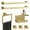 Brushed Gold, variant on 7-Piece Bathroom Hardware Set Brushed Nickel Towel Bar Set with Towel Rack, 2 Square 23-Inch Towel Bars and Stainless Steel Bathroom Accessories Wall Mounted