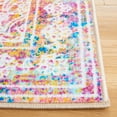 thumbnail image 4 of SAFAVIEH Bahia Kisha Oriental Polyester Machine Washable Area Rug, Ivory/Blue, 6'7" x 9', 4 of 12