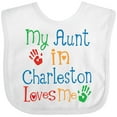 thumbnail image 3 of Inktastic My Aunt in Charleston Loves Me Boys or Girls Baby Bib, 3 of 4