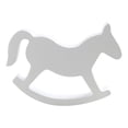 thumbnail image 1 of Small Wooden Rocking Horse Wedding Home Decor Kids Toys White, 1 of 7