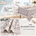 Cpc Rustic Brown Block Printton Rectangle Tablecloth 70x118 Inch ...