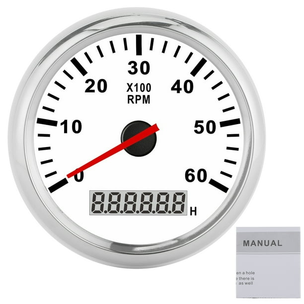 Medidor de tacómetro, medidor de tacómetro 6000RAM Tacómetro rojo Tacómetro digital Altamente versátil