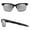 BLACK | SILVER, variant on 100% 61020-100-57 - Sportcoupe Sunglasses (Black)