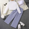 thumbnail image 7 of Girls 2-Piece Outfit Sets Long Sleeve Sweatshirt Shirts And Cargo Jogger Pants Outfits Girls Sets Kaprioy Girls Clothes Fall Winter, 7 of 7