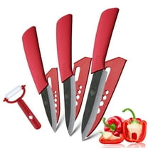 Black Ceramic Knives Sharp 5-inch Utility Knife 4-inch and 3-inch Fruit Paring Knife,Kitchen Knife for Cutting Boneless Meats, Sashimi, Fruits and Vegetables