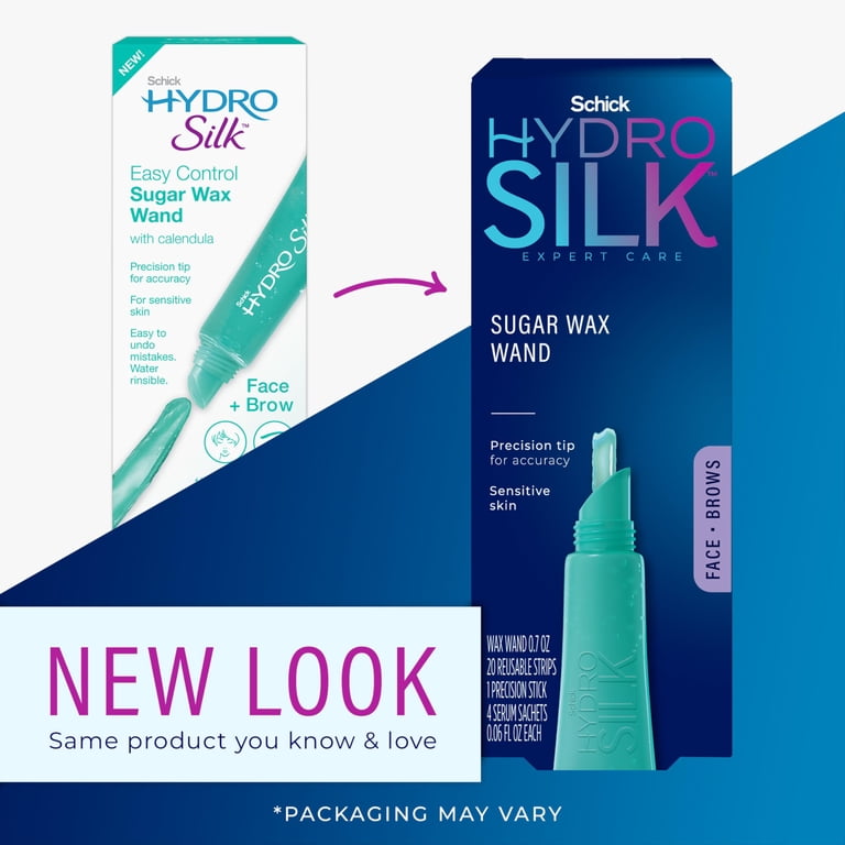 Schick Hydro Silk Sugar Wax Wand | Soft Eyebrow,Lip Wax Pen, Face