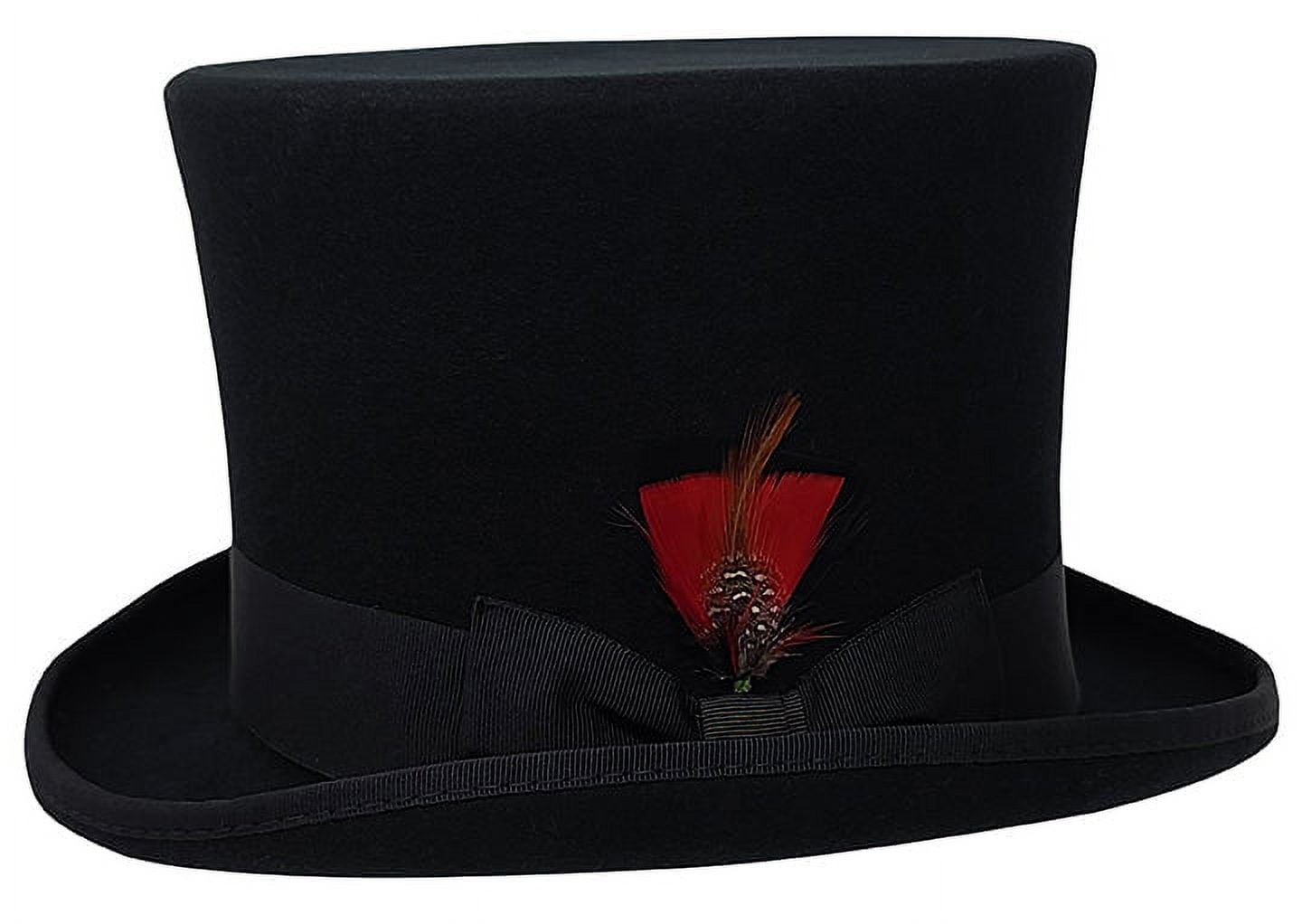 Different Touch Men 100% Wool Felt Top Hats Victorian Style Mad Hatter Tall