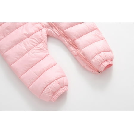 

dmqupv Baby Girls Boys Winter Warm Snowsuit Bear Ears Hooded Jumpsuit Down Coat Romper Padded Coats For Boys Outerwear Red 18-24 Months