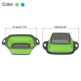 thumbnail image 6 of Unique Bargains Collapsible Colander 2 Size Silicone Square Foldable Strainer for Pasta, Vegetables, Fruits - Blue Green Small, 6 of 6