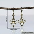 thumbnail image 5 of K-KED Retro Boho Women Hollow Flower Design Dangle Earrings Alloy Delicate Jewelry Holiday Gift, 5 of 5