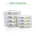 thumbnail image 4 of EBL Rechargeable AA Batteries 2800mAh and AAA Rechargeable Batteries 1100mAh (4 Pack) with 8 Bay Individual Battery Charger, 4 of 7
