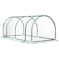 thumbnail image 5 of imerelez Mini Greenhouse, Waterproof Cloche Cold Frame, 7' L x 3' W x 2.5' H Portable Hot House, 4 Zippered Doors, Green, 5 of 5