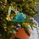 thumbnail image 4 of Pendant Christmas Decoration, metal hanging ornament, elegant glass beads, fairy lights, holiday home decor, foldable design, lightweight, for living room, 4 of 8