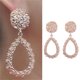 thumbnail image 1 of XWSHYW Pendientes Pendientes de Personalidad Hojas Hermosos Pendientes de Diamantes Malla Irregular, 1 of 2