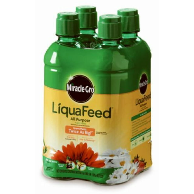 Miracle Gro 1004325 4Pack of 16 oz Refill Bottles of LiquaFeed All