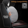 thumbnail image 2 of Jiamaoxin Car Seat Covers Fit for Nissan Frontier 2007-2025: Full Set Leather Seat Cover Protector Waterproof Compatible Airbag(5 Seats, Black&Red), 2 of 9