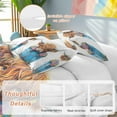 thumbnail image 2 of Highland Cattle Bedding Duvet Cover Set Twin Size 4 Pieces Farmhouse Cow Funny Animal Bedding Set with Zipper Closure, 1 Comforter Cover 68x86 Inches 1 Flat Sheet & 2 Pillow Cases, 2 of 7