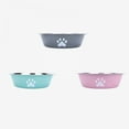 thumbnail image 6 of New stainless steel dog basin paw print pet supplies cat bowl dog bowl silicone anti-slip design pet drinking water feeding bowl, 6 of 9