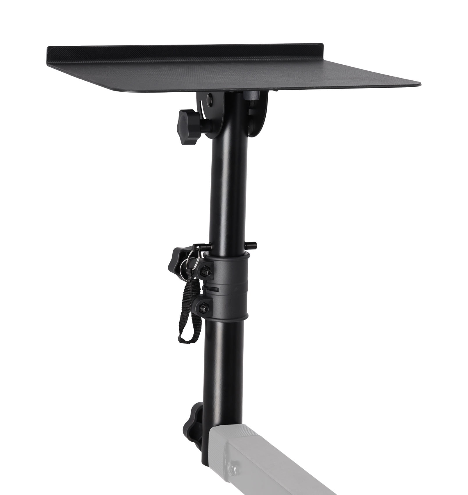 Rockville ZLS Laptop Stand Attachment for Z-Stands, 12 inch x 9.5 inch Tray – Adjustable Height & 0–75 degree Tilt, Silicone Anti-Slip Pad, Fits 35mm x 35mm Square Tube