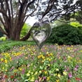 thumbnail image 4 of Spinner de viento para decoración de jardín, arte de jardín, corazón 3d, esculturas de Metal cinético de acero inoxidable, adorno atrapavientos colgante, 4 of 4