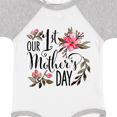 thumbnail image 4 of Inktastic Our First Mother's Day Pink Flowers Boys or Girls Baby Bodysuit, 4 of 5