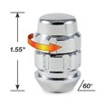thumbnail image 3 of Gorilla Automotive (71631X) 12mm x 1.50 Thread Size Acorn Chrome X2 Wheel Lock, (Pack of 4), 3 of 5