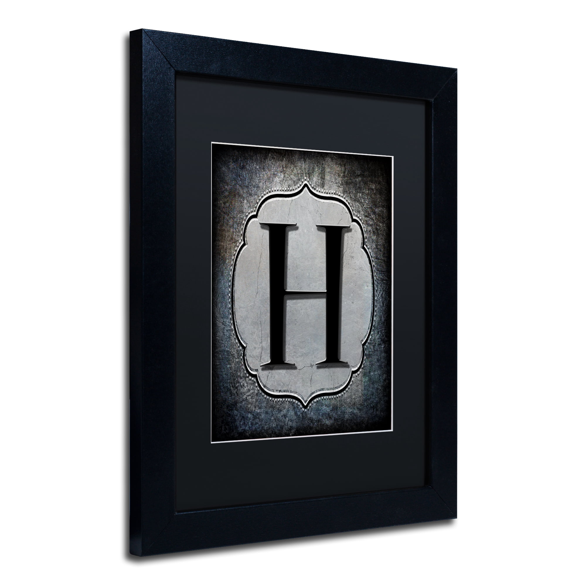 LightBoxJournal 'Letter H' Black Matted Framed Art