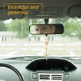 thumbnail image 3 of SHISUYAN 1Set Oval Simulated Pearl Car Rearview Mirror Hanging Ornament for Drivers, 3 of 7