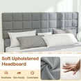 thumbnail image 6 of Costway King Size Bed Frame Modern Linen Fabric Upholstered Platform Bed with Headboard, 6 of 10