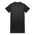 thumbnail image 4 of Alvivi Men Satin Nightgown V Neck Short Sleeve Sleepwear Solid Nightwear Black 4XL, 4 of 7