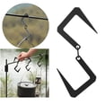 thumbnail image 5 of GARENDE 2xHeavy Duty Metal S Hook Utility Hanging Hooks Outdoor Camping Storage Black , Black, 3 Pcs, 5 of 9