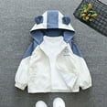 thumbnail image 2 of Gpaecead Toddler Boys Girls Windbreaker Casual Outerwear Kids Zip Hooded Jacket Baby Cute Coat Blue, 2 of 5