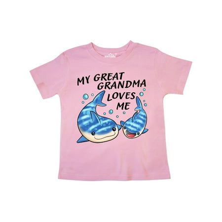 

Inktastic My Great Grandma Loves Me- whale shark Gift Toddler Boy or Toddler Girl T-Shirt